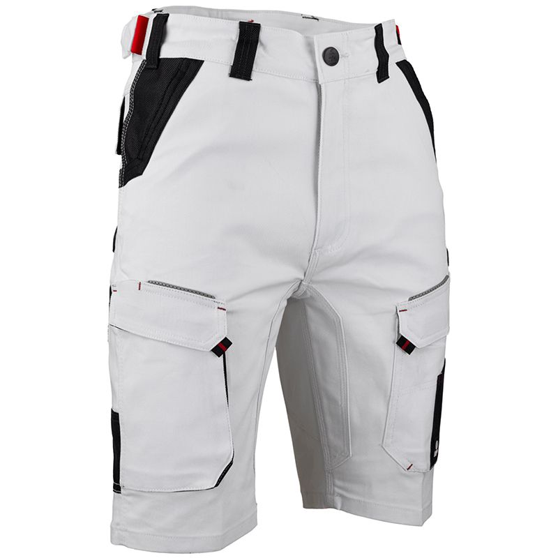 Bermuda multi poches stretch blanc