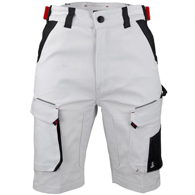 Bermuda multi poches stretch blanc