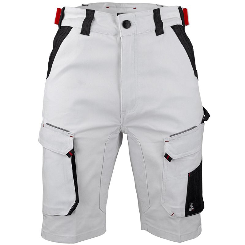 Bermuda multi poches stretch blanc