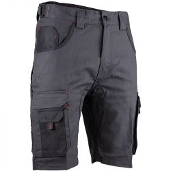 Bermuda multi poches stretch gris
