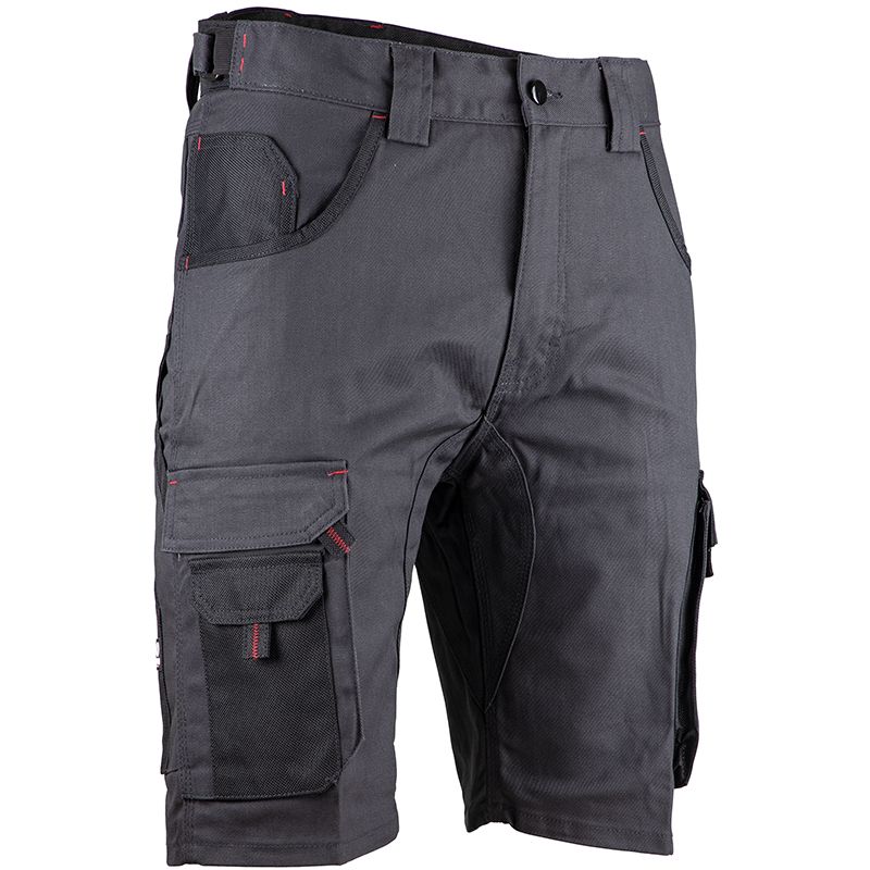 Bermuda multi poches stretch gris