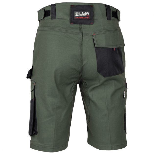 Bermuda multi poches stretch vert