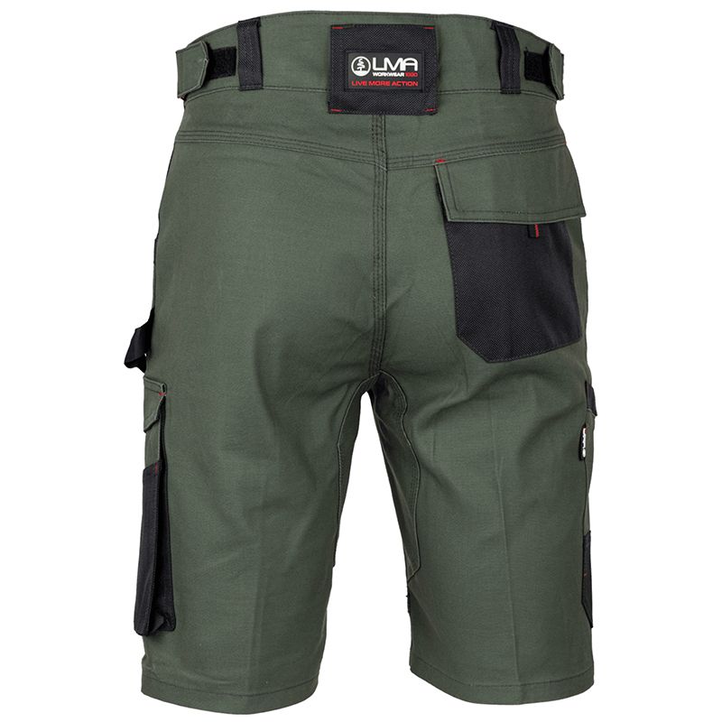 Bermuda multi poches stretch vert