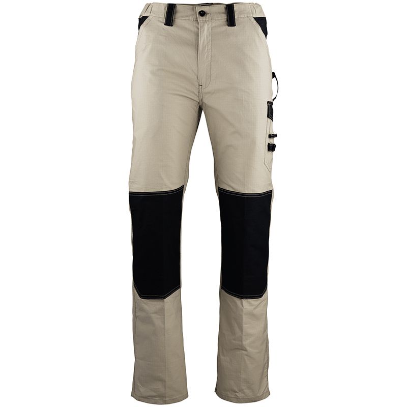 Pantalon poche cote - multi decoupes beige
