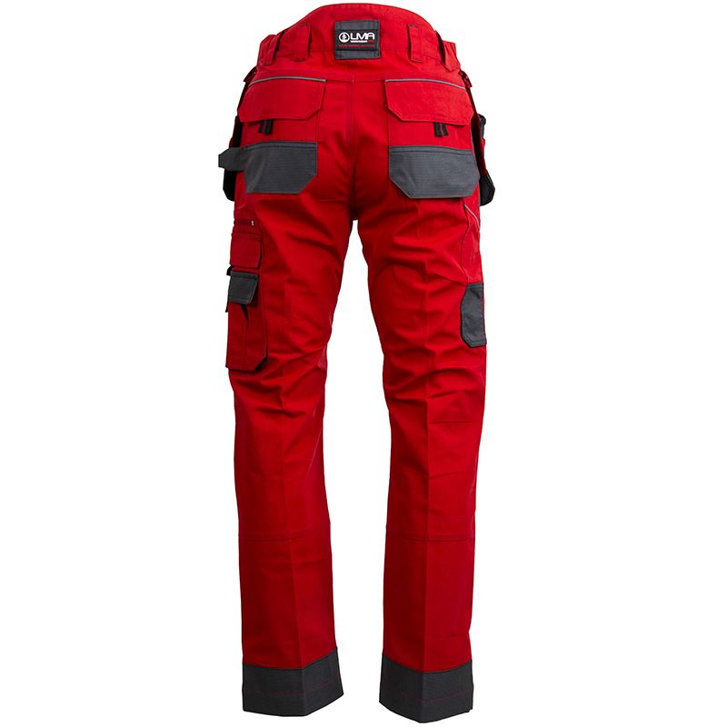 Pantalon poches volantes amovibles rouge
