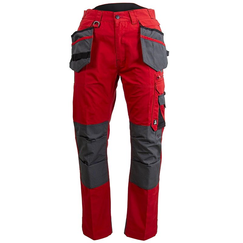 Pantalon poches volantes amovibles rouge