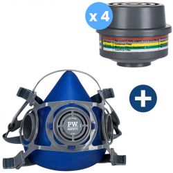 Demi masque Portwest P410 avec 4 cartouches P970 Kit