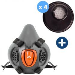 Demi masque Portwest P421 avec 4 cartouches P952 Kit