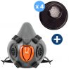 Demi masque Portwest P421 avec 4 cartouches P952 Kit