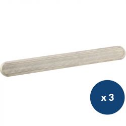 Bande de guidage inox rainurée à sceller x 3