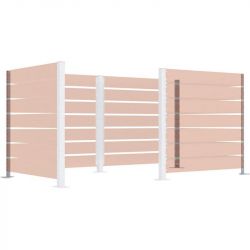 Poteaux pour cache-conteneurs modulable Galva d'angle