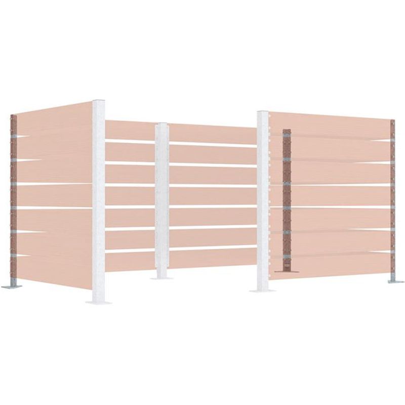 Poteaux pour cache-conteneurs modulable Galva d'angle