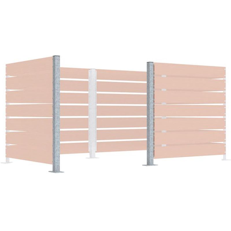 Poteaux pour cache-conteneurs modulable Galva d'extrémité