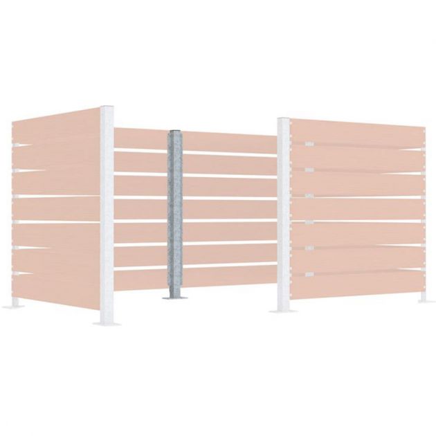 Poteaux pour cache-conteneurs modulable Galva intermédiaire