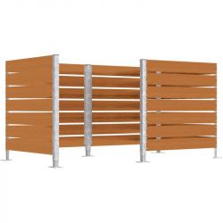 Bardage pour cache-conteneurs modulable stratifié compact en chêne clair