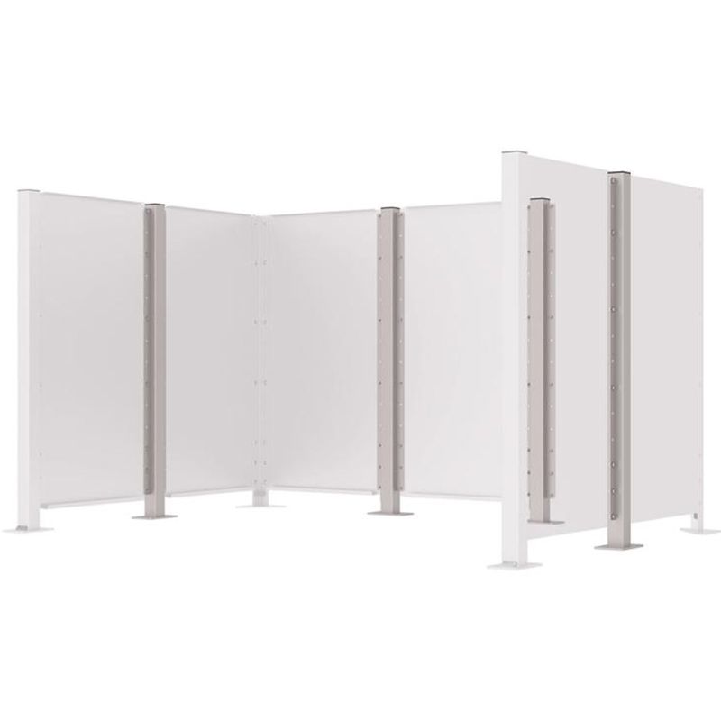 Poteau cache-conteneurs modulable peint sur Galva gris