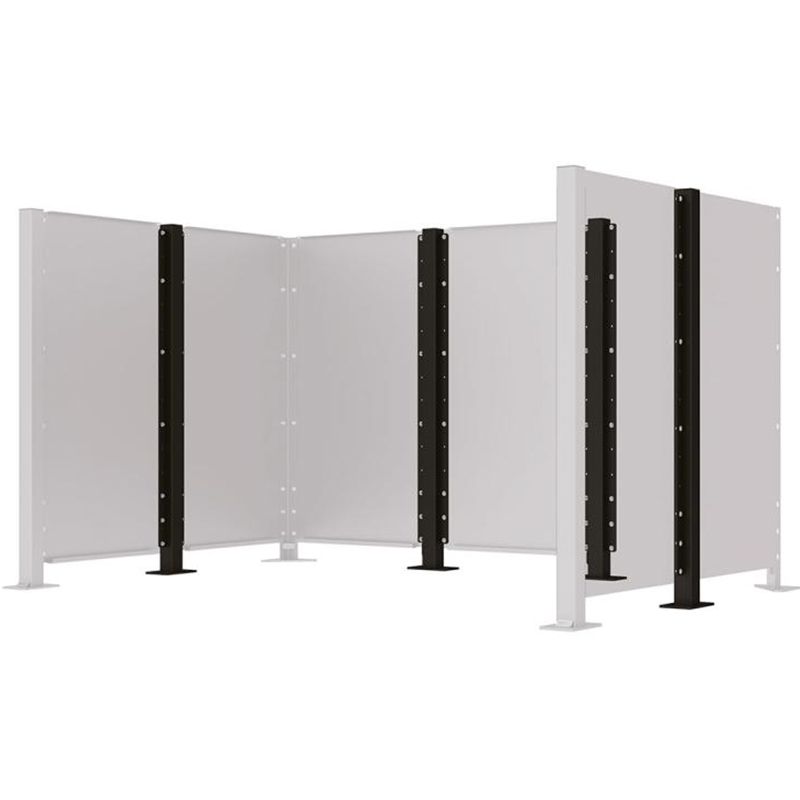 Poteau cache-conteneurs modulable peint sur Galva noir