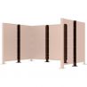 Poteau cache-conteneurs modulable peint sur Galva marron