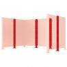 Poteau cache-conteneurs modulable peint sur Galva rouge