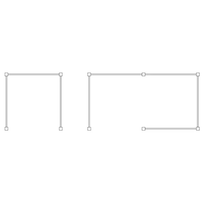 Poteau cache-conteneurs modulable peint sur Galva schema