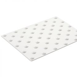 Bande podotactile extérieur à coller en résine 40 x 82 cm x 10 blanc