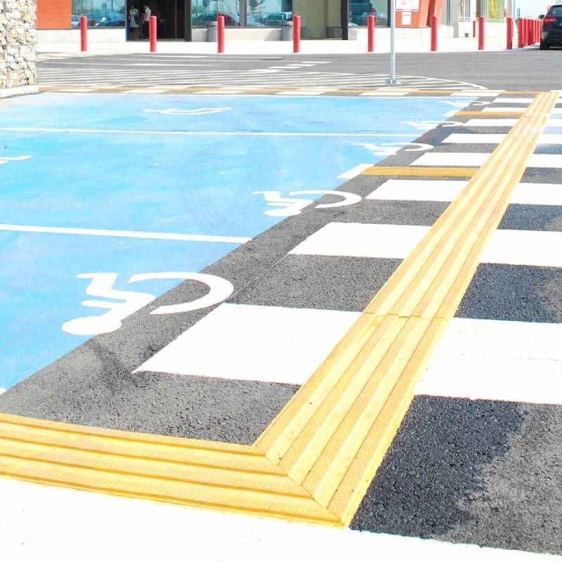 Bande de guidage extérieur adhésive en résine 22 x 100 cm jaune