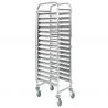 Echelle patissière inox 16 niveaux 400 x 600 mm