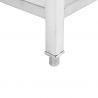 Table inox centrale avec étagère 600 mm