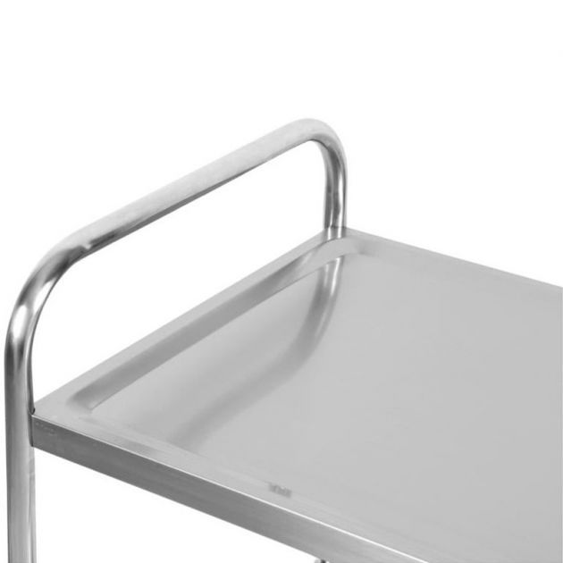 Chariot de service inox 2 plateaux