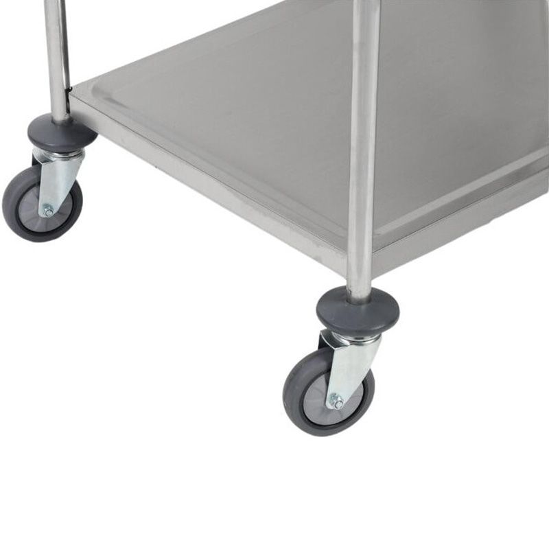 Chariot de service inox 2 plateaux