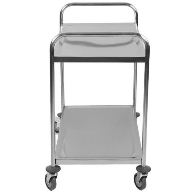 Chariot de service inox 2 plateaux