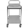 Chariot de service inox 2 plateaux
