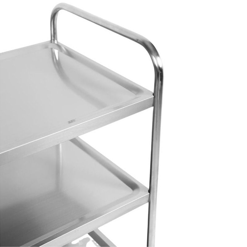 Chariot de service inox 3 plateaux