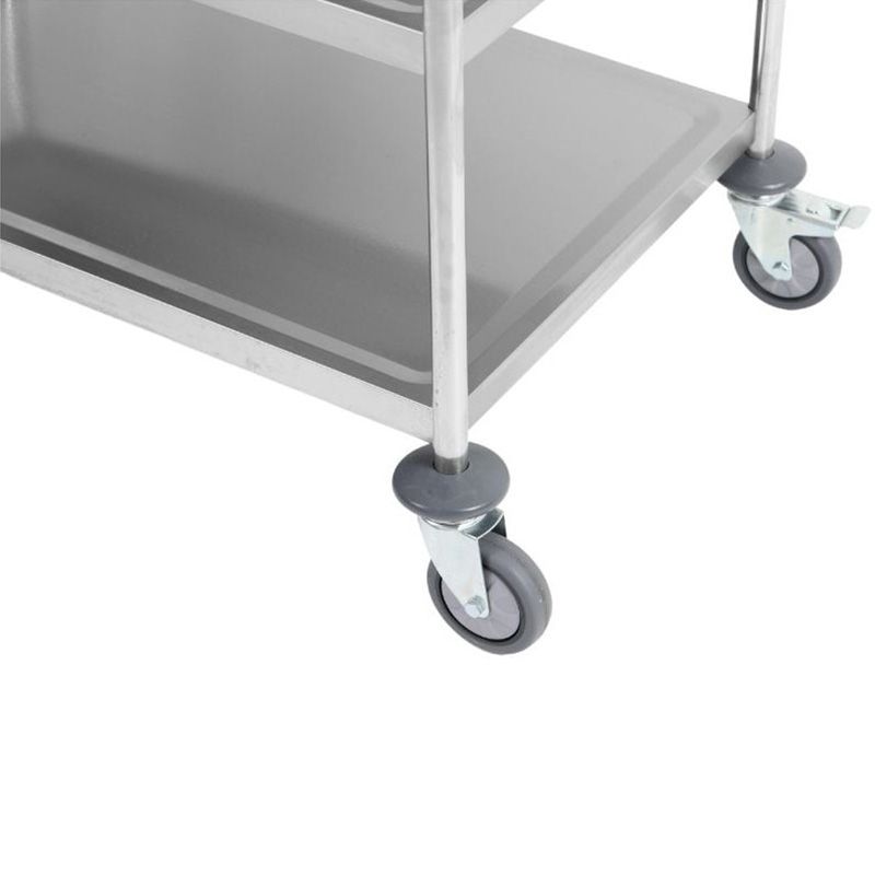 Chariot de service inox 3 plateaux