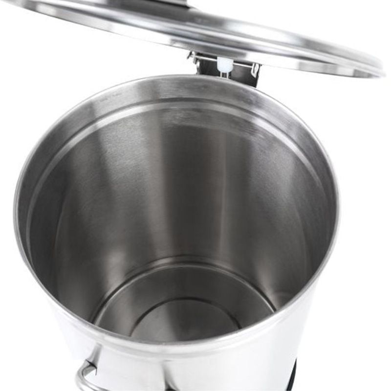 Poubelle à pédale inox sur roulette Poubelle à pédale inox sur roulette