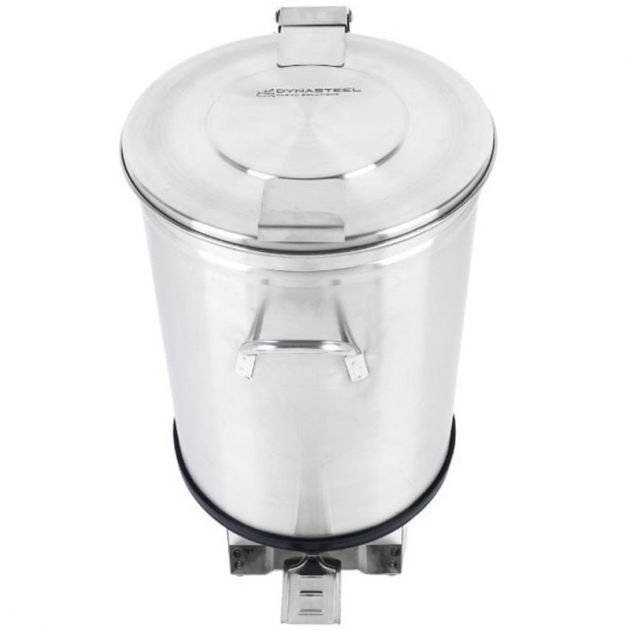 Poubelle à pédale inox sur roulette Poubelle à pédale inox sur roulette