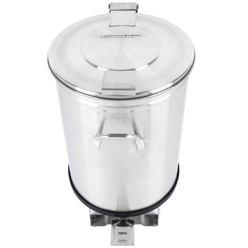 Poubelle à pédale inox sur roulette Poubelle à pédale inox sur roulette