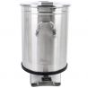 Poubelle à pédale inox sur roulette