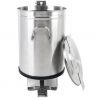 Poubelle à pédale inox sur roulette