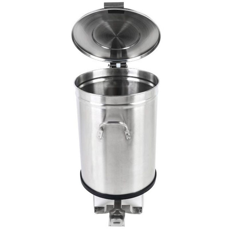 Poubelle à pédale inox sur roulette Poubelle à pédale inox sur roulette