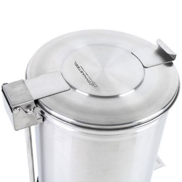 Poubelle à pédale inox sur roulette Poubelle à pédale inox sur roulette