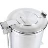 Poubelle à pédale inox sur roulette