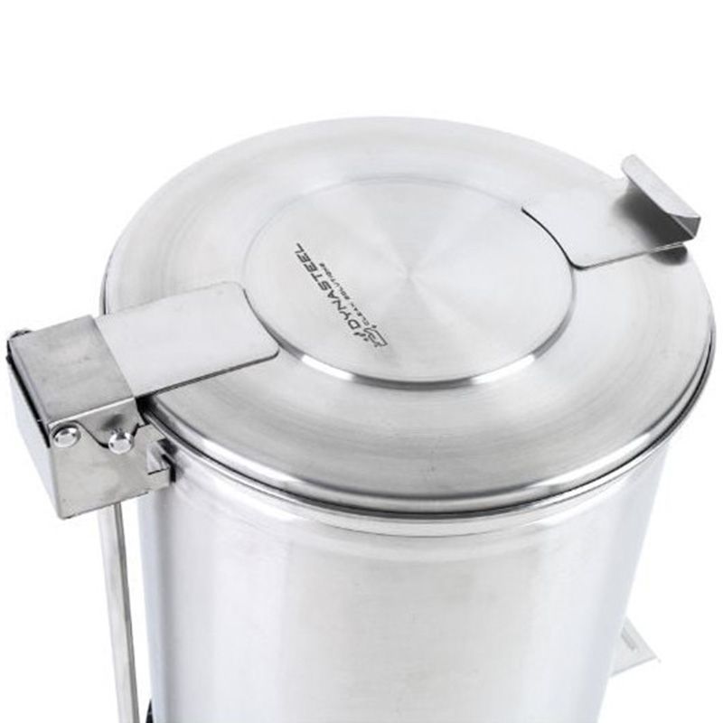 Poubelle à pédale inox sur roulette Poubelle à pédale inox sur roulette