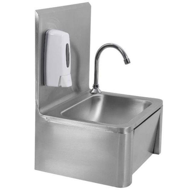 Lave main inox femoral avec distributeur de savon Lave main inox femoral avec distributeur de savon