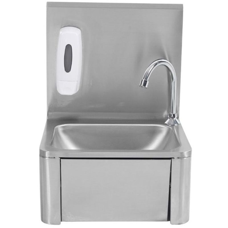 Lave main inox femoral avec distributeur de savon Lave main inox femoral avec distributeur de savon