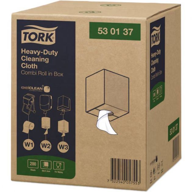 Chiffon de nettoyage Tork bobine 280 feuilles Chiffon de nettoyage Tork bobine 280 feuilles