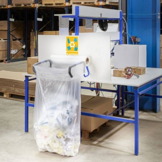 Lot de 2 supports muraux pour sacs poubelle 240 L