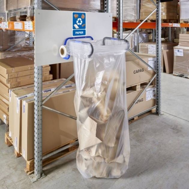 Lot de 2 supports muraux pour sacs poubelle 400 L