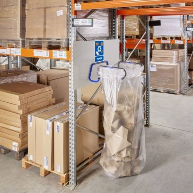 Lot de 2 supports muraux pour sacs poubelle 400 L