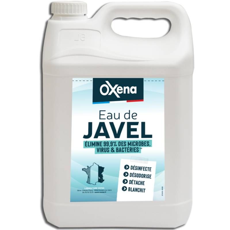 Eau de Javel 2,6 % de chlore actif bidon de 5 L Eau de Javel 2,6 % de chlore actif bidon de 5 L